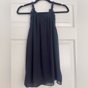 Banana Republic Dark Blue Pleated Camisole